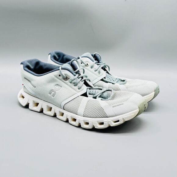 On Shoes Womens 7.5 White Blue Cloud CloudTec Swiss Engineering Running Sneakers - Picture 2 of 10